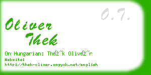 oliver thek business card